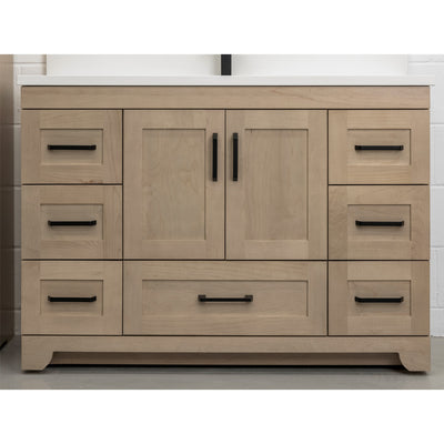 Hilton 48 inch solid wood Canadian Maple bathroom vanity