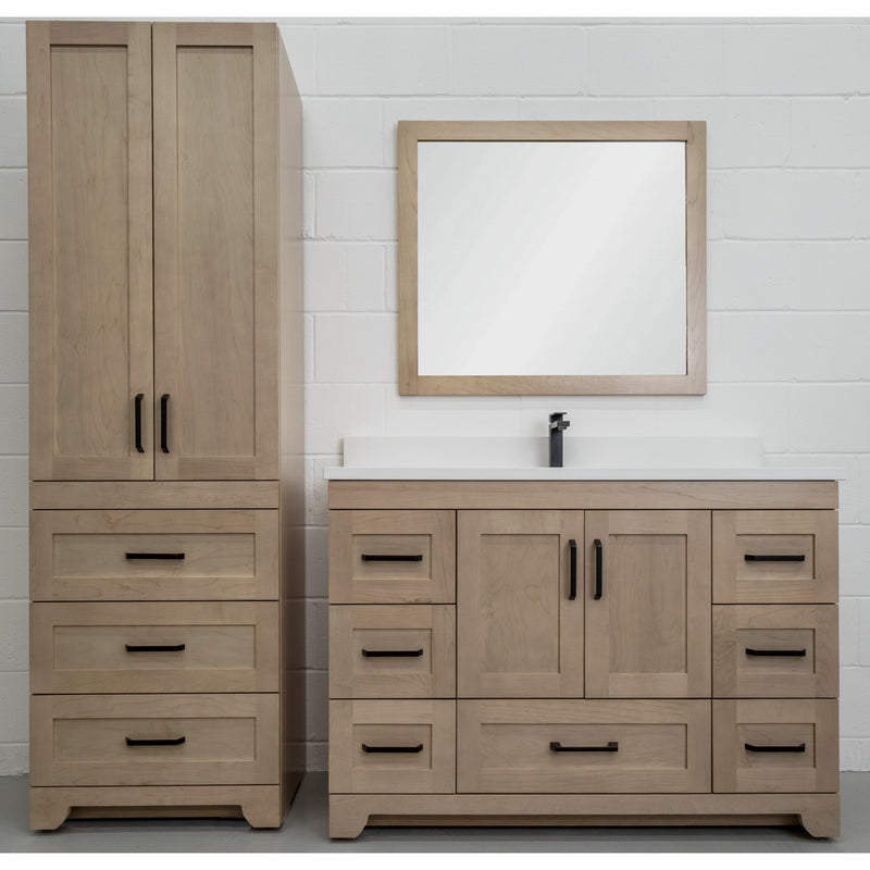 Hilton 48 inch solid wood Canadian Maple bathroom vanity