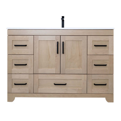 Hilton 48 inch solid wood Canadian Maple bathroom vanity