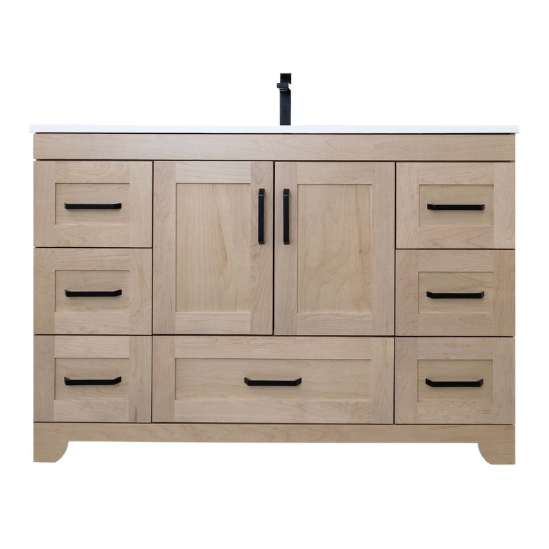 Hilton 48 inch solid wood Canadian Maple bathroom vanity