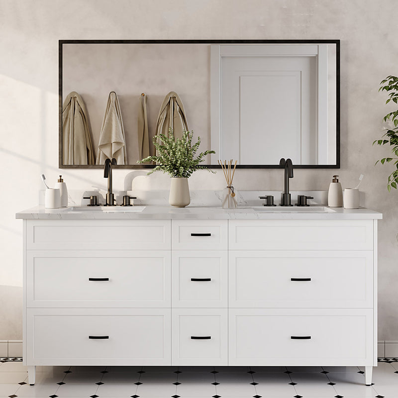 Winston 60" White double sink bathroom vanity