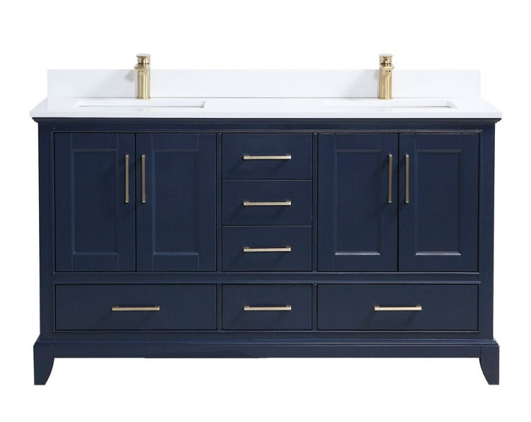 FLOOR MODEL Adele 60", Royal Blue Remy Double Bathroom Vanity - AD2560D-RB-FM